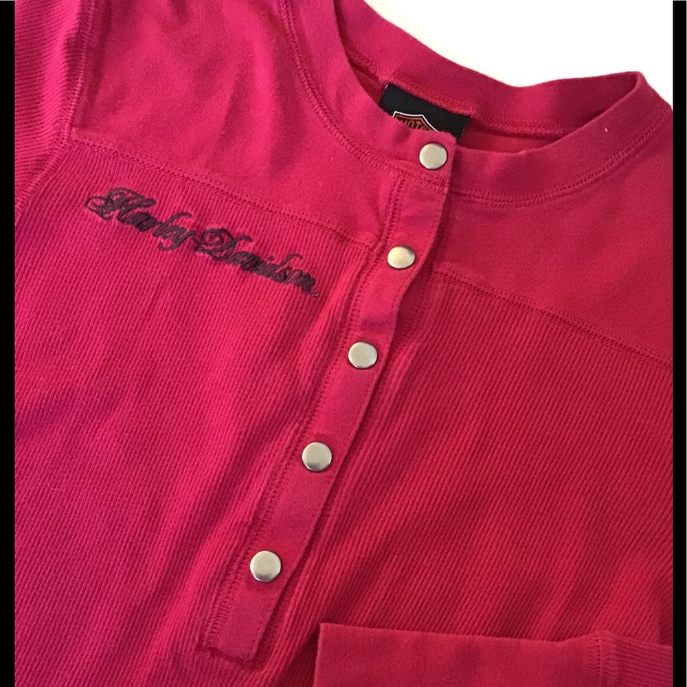 🧡🖤Harley Davidson Henley🖤🧡